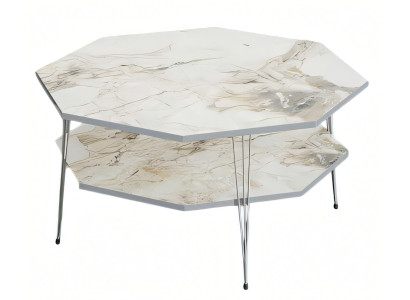 Moderner mehrfarbiger Couchtisch aus Holz