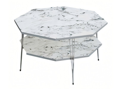 Weißer Holz-Couchtisch im eleganten Design