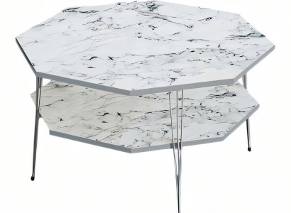 Weißer Holz-Couchtisch im eleganten Design