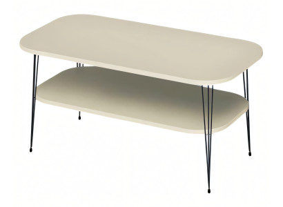 Eleganter Beigefarbener Couchtisch aus Holz mit modernem Design