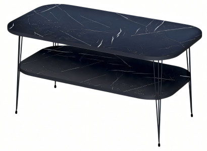 Eleganter schwarzer Couchtisch aus Holz für modernes Wohnzimmer