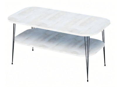 Eleganter weißer Couchtisch aus Holz mit modernem Design