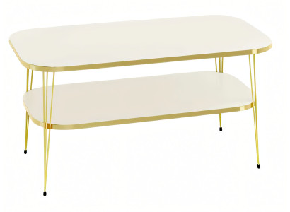 Eleganter Beistelltisch aus Holz in Beige modern und zeitlos