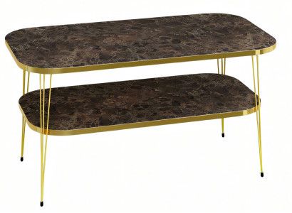 Eleganter brauner Couchtisch aus Holz mit stilvollem Design