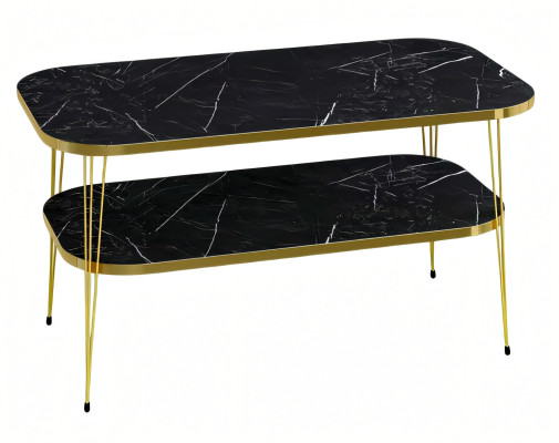 Eleganter schwarzer Couchtisch aus Holz mit modernem Design