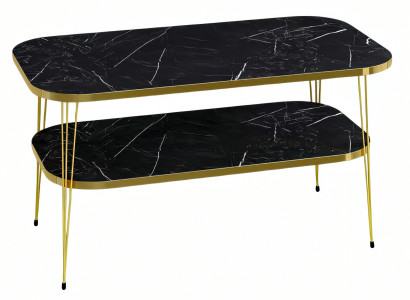 Eleganter schwarzer Couchtisch aus Holz mit modernem Design