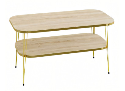 Moderner Couchtisch aus Holz in Braun für Wohnzimmer und Büro