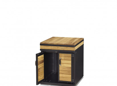 Außenküchenmodul aus Holz in Braun modern