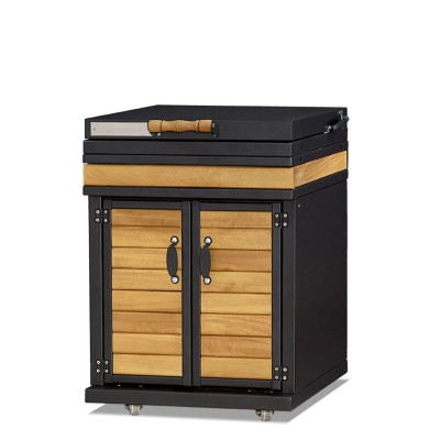 Außenküchenmodul aus Holz in Braun für Garten und Terrasse