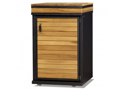 Außenküchenmodul aus Holz in Braun wetterfest und langlebig