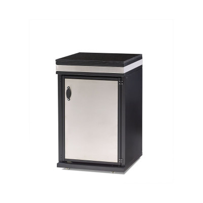 Elegantes Außenküchenmodul aus Edelstahl in Silber