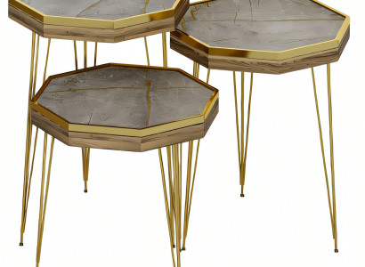 Beistelltisch aus Holz in Braun modern eleganter Wohnstil