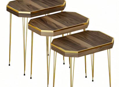 Beistelltisch Holz Braun Modern Elegant