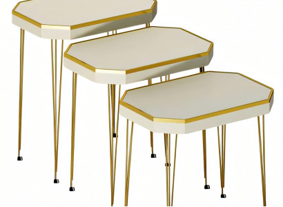 Weiße Holz Beistelltische modern, eleganter Stil, vielseitig