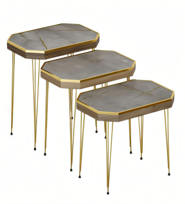 Graue Holz Beistelltische modern, vielseitig, elegante Raumakzente