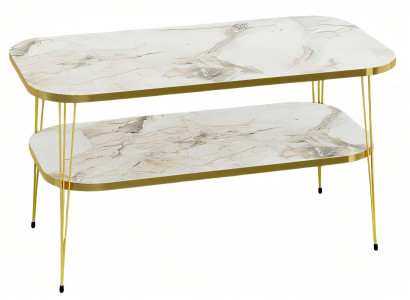 Moderner mehrfarbiger Couchtisch aus Holz mit stilvollem Design