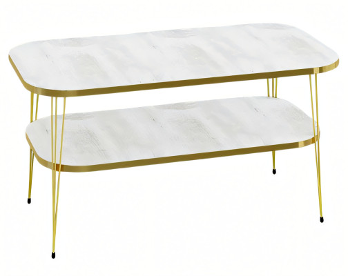 Weißer Holz-Couchtisch im modernen Design