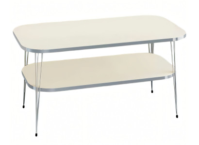 Eleganter Beigefarbener Couchtisch aus Holz mit stilvollem Design