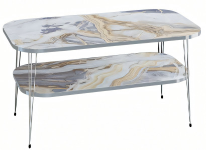 Moderner bunter Couchtisch aus Holz mit stilvollem Design