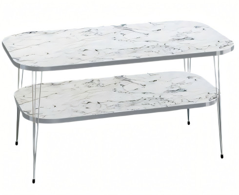 Eleganter weißer Couchtisch aus Holz mit modernem Design