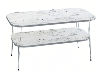 Eleganter weißer Couchtisch aus Holz mit modernem Design