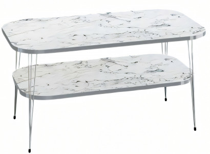 Eleganter weißer Couchtisch aus Holz mit modernem Design