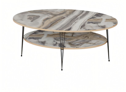 Moderner Mehrfarbiger Couchtisch aus Holz