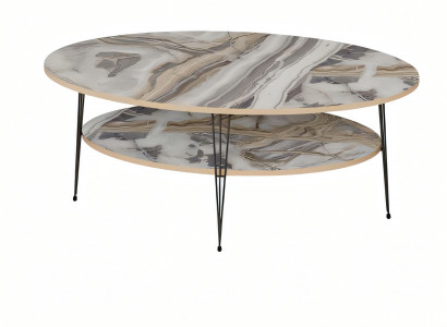 Moderner Mehrfarbiger Couchtisch aus Holz