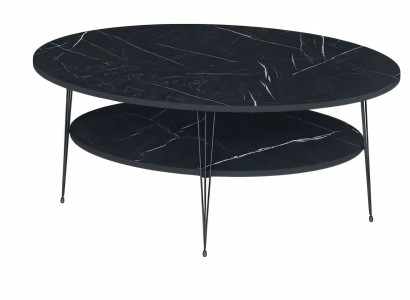 Moderner schwarzer Couchtisch aus Holz mit elegantem Design