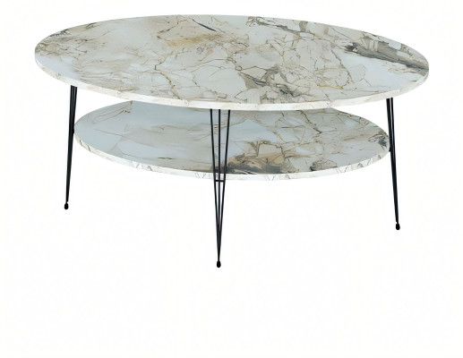 Mehrfarbiger Holz-Couchtisch im modernen Design