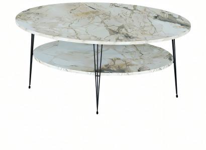 Mehrfarbiger Holz-Couchtisch im modernen Design