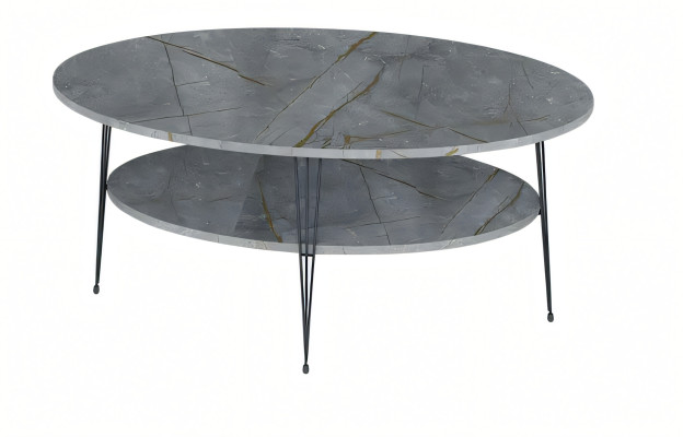 Moderner grauer Couchtisch aus Holz mit stilvollem Design