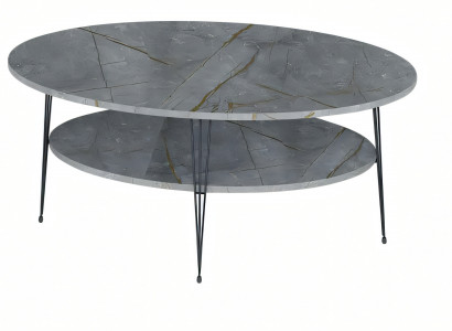 Moderner grauer Couchtisch aus Holz mit stilvollem Design