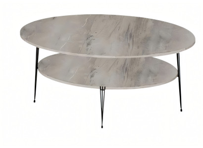 Grauer Holzcouchtisch im modernen Design