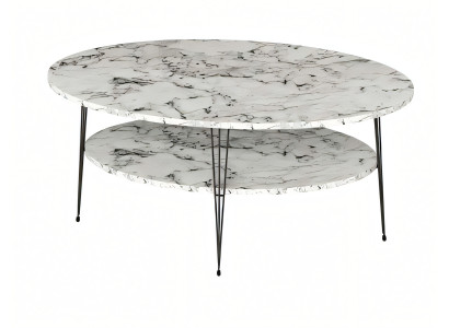 Weißer moderner Couchtisch aus Holz