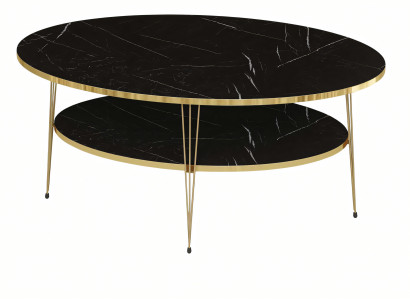 Moderner schwarzer Couchtisch aus Holz mit stilvollem Design