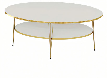 Weißer Holz-Couchtisch im modernen Design