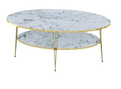 Weißer Holz-Couchtisch im modernen Design