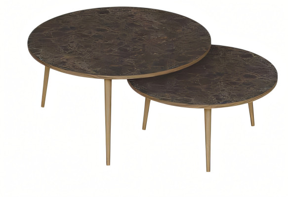 Elegante braune Holz-Beistelltische im modernen Stil, vielseitig