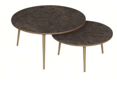 Elegante braune Holz-Beistelltische im modernen Stil, vielseitig