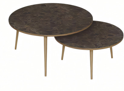 Elegante braune Holz-Beistelltische im modernen Stil, vielseitig