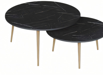 Moderne schwarze Holz-Beistelltische im eleganten Design