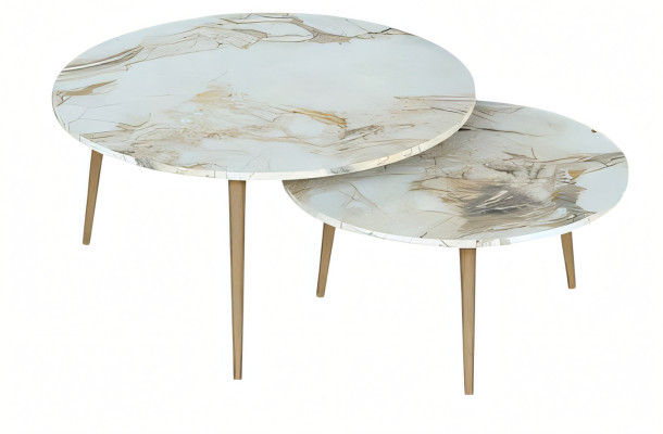 Mehrfarbige Holz-Beistelltische im modernen Stil, langlebig