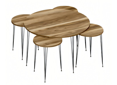 Elegante braune Holzbeistelltische im stilvollen Design