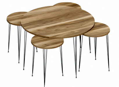 Elegante braune Holzbeistelltische im stilvollen Design