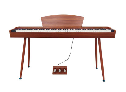 Digitales Klavier Piano Heimklavier Digital Keyboard 135cm Kirschrot