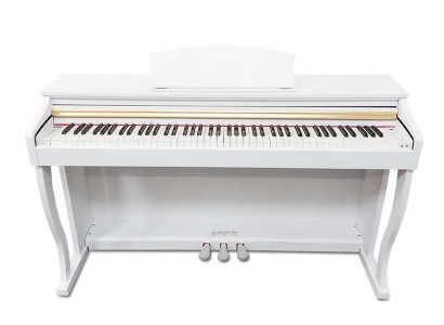 Weißes Piano Digitalpiano Stage Klavier Hochglanz Heimklavier