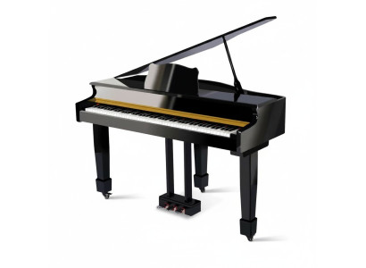 Schwarzer Flügel Klavier Digitalpiano Flügelklavier Hochglanz Piano