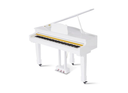 Weißes Klavier Flügel  Digitalpiano Flügelklavier Hochglanz Piano