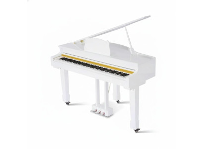 Weißes Klavier Flügel  Digitalpiano Flügelklavier Hochglanz Piano